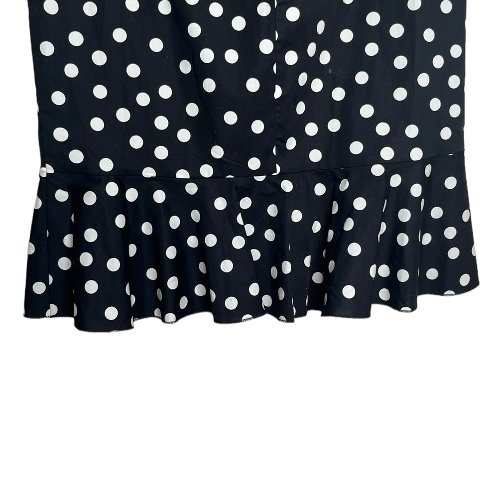 White House Black Market Polka Dot Skirt with wrap detail on front Size 8 - Picture 6 of 9